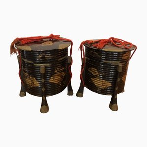 Lacquered Wooden Hokai Boxes, 1830, Set of 2