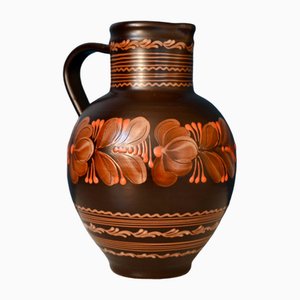 Large Country Ceramic Pitcher