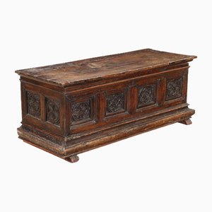 Cajonera gótica antigua de plata y abeto, Italia, siglo XVI