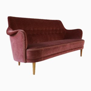 Midcentury Modern Velvet Samsas Sofa by Carl Malmsten for O.H. Sjögren, 1960s
