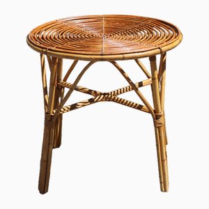 Vintage French Bamboo Garden Table, 1970s