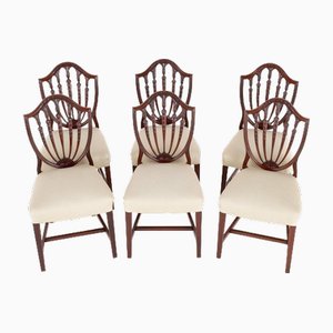 Dining Chairs in Mahogany, 1880, Set of 6