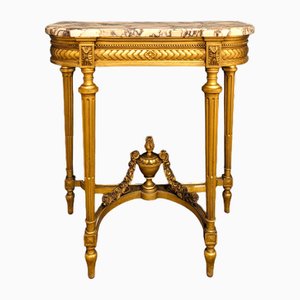 Louis XVI Style Console in Gilded Wood