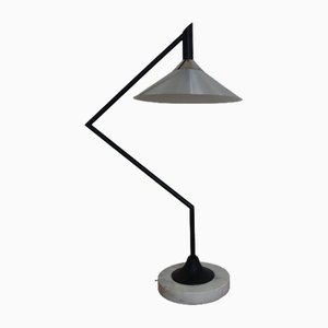 Vintage Tischlampe im Sarfatti Stil mit Marmorfuß, 1970er