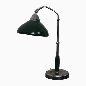 Lariolux Ministerial Lamp in Nickel-Plated and Oxidised, 1930s