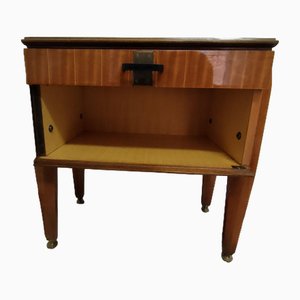 Bedside Table with Brass Tips, 1960s