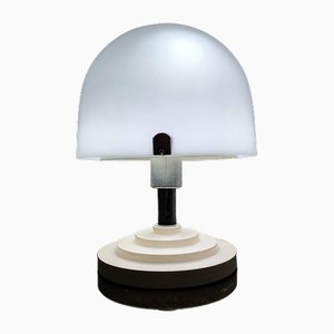 Grande Lampe de Bureau en Verre Acrylique et Aluminium, 1960s