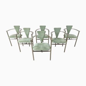 Postmodern Dining Chairs attributed to Belgo Chrom, 1980s, Set of 6