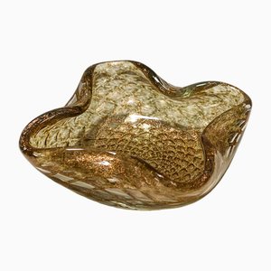 Bol en Verre de Murano Ambré, Italie, 1960s