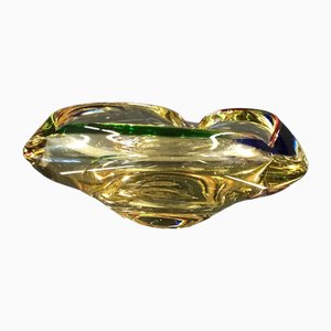 Large Murano Glass Multi-Color Bowl Element Shell Ashtray Murano, Italy, 1970s