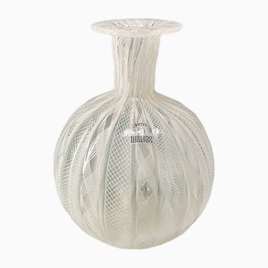 Vase Zanfirico en Verre de Murano par Zanetti, 1970s
