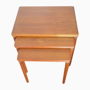 Tavolini ad incastro in teak di Bramin, anni '60, set di 3