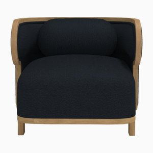 Odette Curvy Club Chair with Natural Oak Wood Frame from Fred & Juul