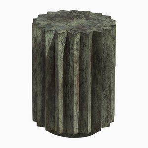 Doris Cast Bronze Multifaceted Side Table with Tuscan Green Patina from Fred & Juul