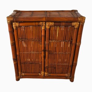 Vintage Bamboo Cabinet, 1970s