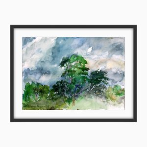 Włodzimierz Karczmarzyk, By Otwock: Chilly Day, 2012, Watercolor