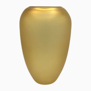 Vaso ambrato con incisione di Paolo Venini per Venini, 1993