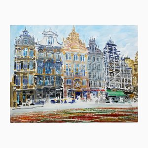Włodzimierz Karczmarzyk, Bruselas: Adosados, 2013, Acrílico sobre lienzo
