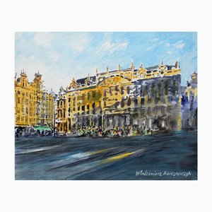 Włodzimierz Karczmarzyk, Bruselas: La casa de los duques de Brabante, 2013, Acrílico sobre lienzo