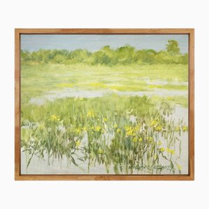 Włodzimierz Karczmarzyk, Pradera en abril de 2010, óleo sobre lienzo
