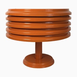 Space Age Orange Steel Table Lamp, 1970s