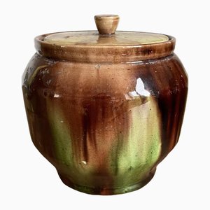 Covered Pot in Glazed Terracotta