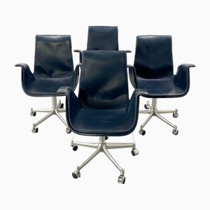 FK 6727 Tulip Office Chair attributed to Fabricius & Kastholm for Kill International, 1960s, Set of 4