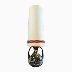 Lampadaire Fat Lava en Céramique Marron et Crème par Richard Essig, Allemagne, 1960s