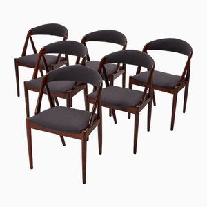 Model 31 Dining Chairs by Kai Kristiansen for Schou Andersen Møbelfabrik, Denmark, 1950s, Set of 6