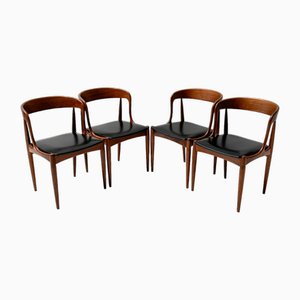 Mid-Century Modern Teak Dining Chairs by Johannes Andersen for Uldum, 1960s, Set of 4