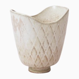 Small White Vase by Gunnar Nylund for Rörstrand, 1950s