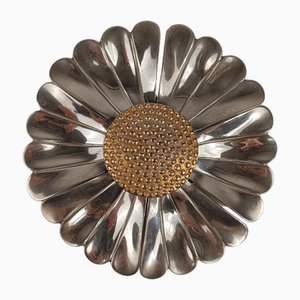Mid-Century Modern Flower Ashtray in Chromed Metal with Removable Petals, 1970s