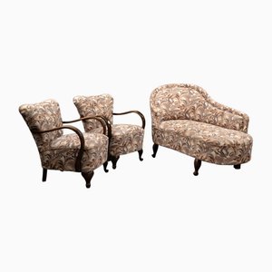 Chaise Longue with Armchairs, Set of 3