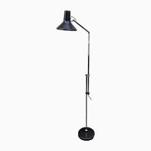 Verstellbare schwarze Architekten Stehlampe von Jac Jacobsen für Luxo, 1970er