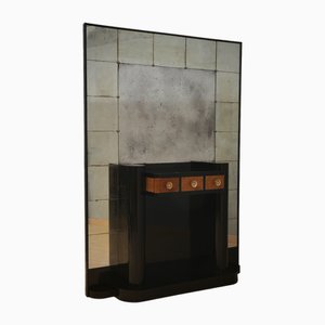 Mid-Century Console Table with Full-Length Mirrors, 1950