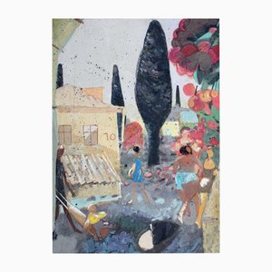 Victor Karnauh, Walk, Oil on Canvas, 1990s