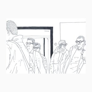 Anna Wardega, Platform 5, Ink Drawing, 2023