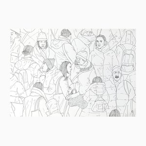 Anna Wardega, A Desert XII, Ink Drawing, 2023