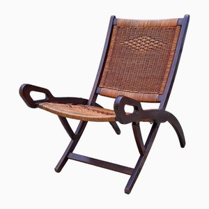 Straw Model Ninfea Armchair by Gio Ponti for Fratelli Reguitti, Italy, 1950s