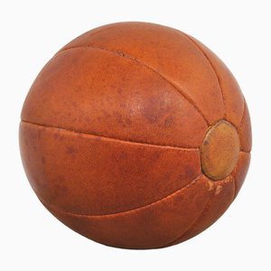 Vintage Leather Medicine Ball, 1930s