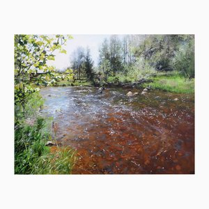 Janis Zingitis, Amata River in Spring, 2024, Oil on Canvas