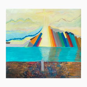 Iszchan Nazarian, Desire for Heaven, Acrylic on Canvas, 2018