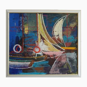 Aleksandr Rodin, Boat, 1975, Oil on Canvas