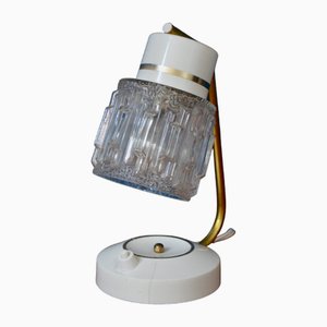 Vintage White and Gold Lamp, 1960s