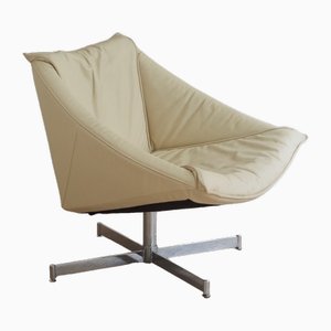 Leather Swivel Chair, 1980s