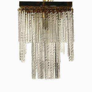 Lámpara colgante de cristal de Murano, años 80