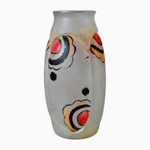 Art Deco Glass Vase, France, 1930s