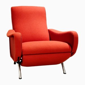 Vintage Reclining Lady Chair in Wool by Marco Zanuso for Pizzetti, 1960s