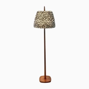 Lampada da terra Fixture Tranås in teak e ottone di Tranås Stilarmatur, anni '60
