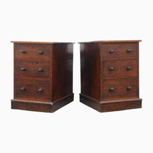 George III Three Drawer Nightstands W Priest Blackfriars, 1850, Set of 2